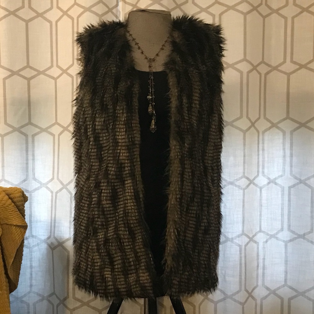 Chico’s faux fur vest